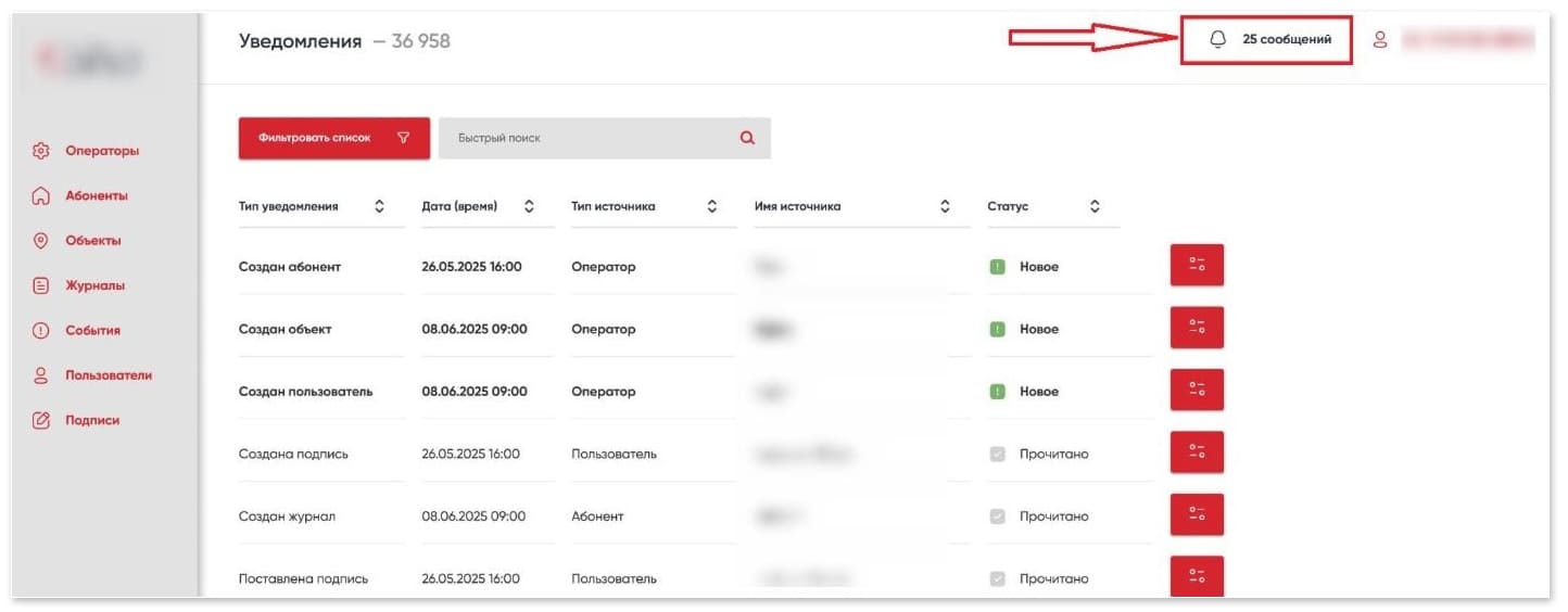 Расположение уведомлений у пользователей